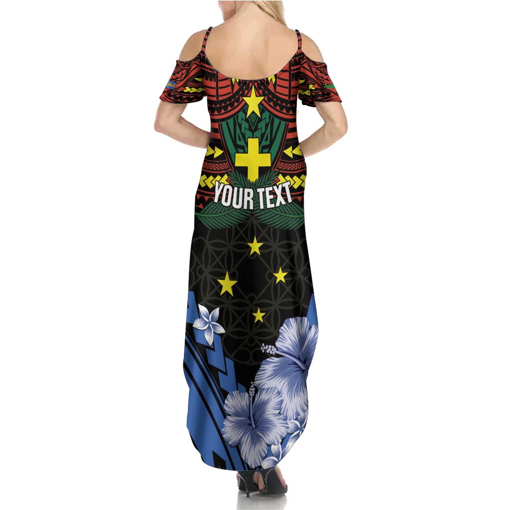 Personalised Vanuatu Tafea Province Summer Maxi Dress Unique Tropical Tribal Pattern LT01 - Polynesian Pride