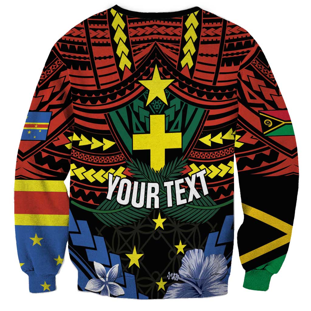 Personalised Vanuatu Tafea Province Sweatshirt Unique Tropical Tribal Pattern LT01 - Polynesian Pride