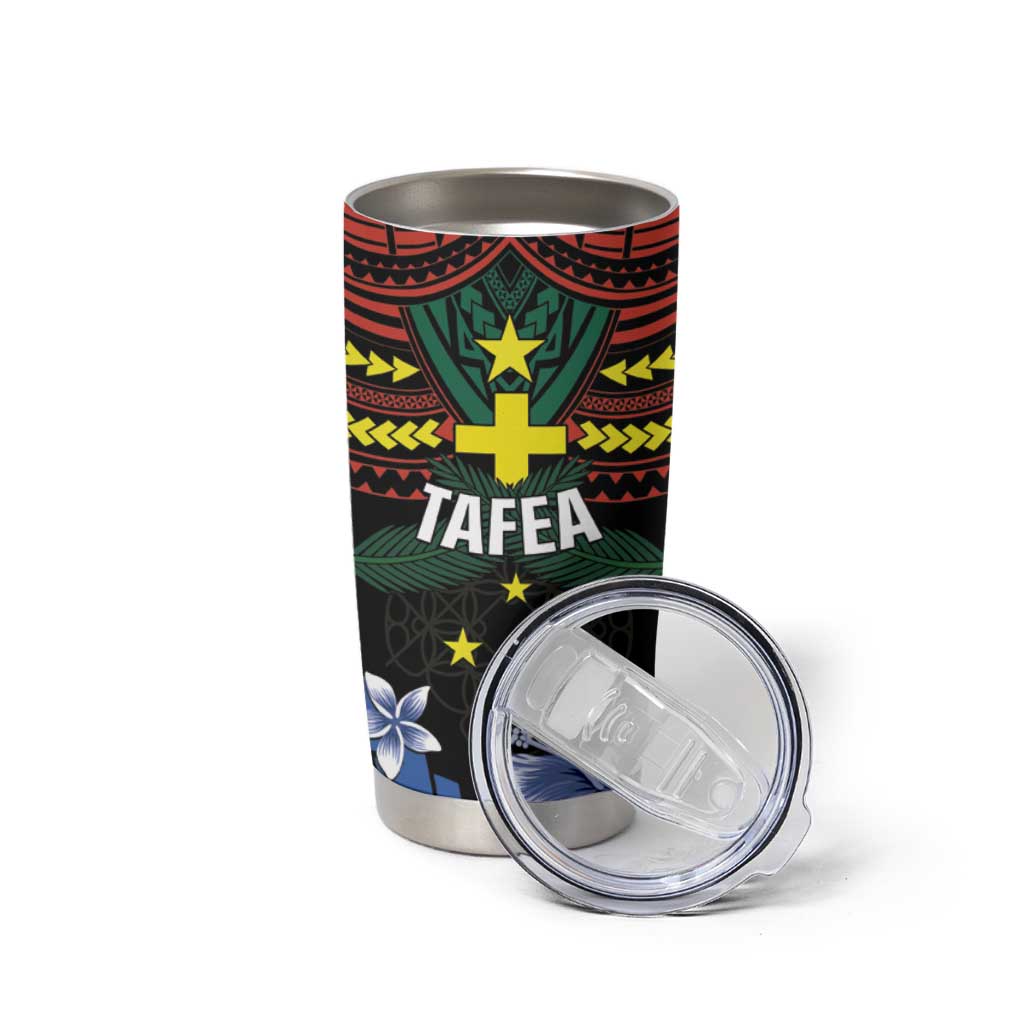 Personalised Vanuatu Tafea Province Tumbler Cup Unique Tropical Tribal Pattern LT01 - Polynesian Pride