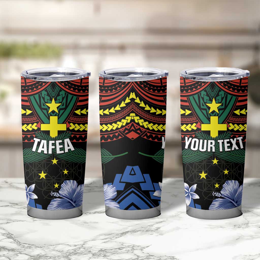 Personalised Vanuatu Tafea Province Tumbler Cup Unique Tropical Tribal Pattern LT01 - Polynesian Pride