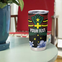 Personalised Vanuatu Tafea Province Tumbler Cup Unique Tropical Tribal Pattern LT01 - Polynesian Pride