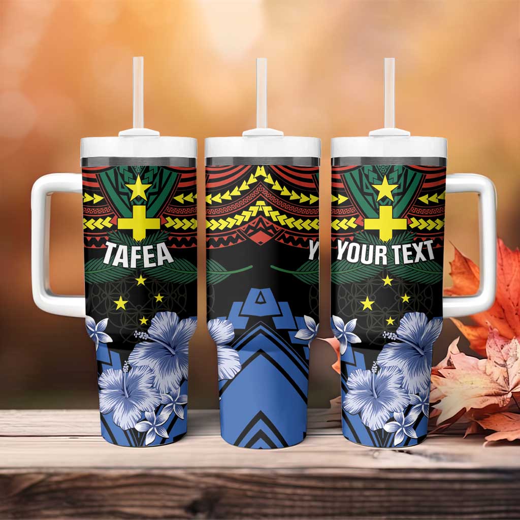 Personalised Vanuatu Tafea Province Tumbler With Handle Unique Tropical Tribal Pattern LT01 - Polynesian Pride