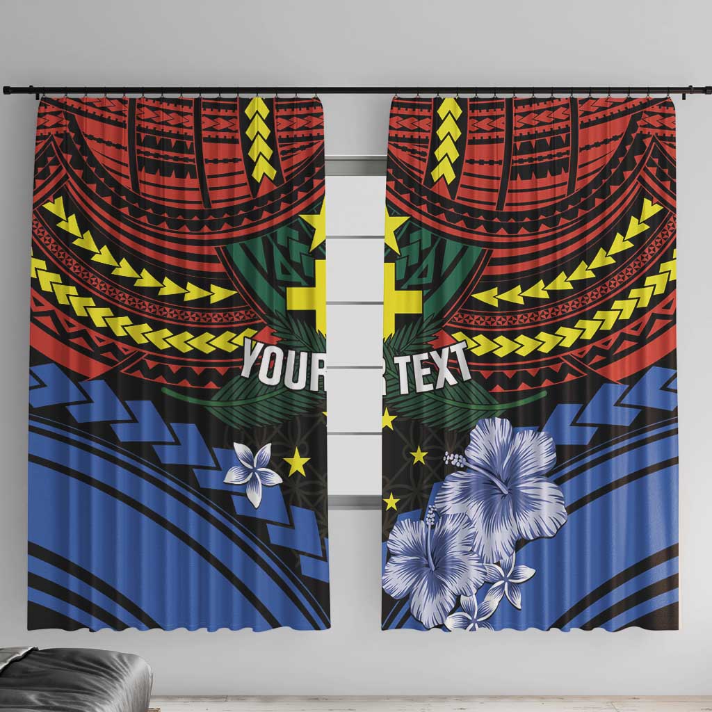 Personalised Vanuatu Tafea Province Window Curtain Unique Tropical Tribal Pattern LT01 With Hooks Colorful - Polynesian Pride