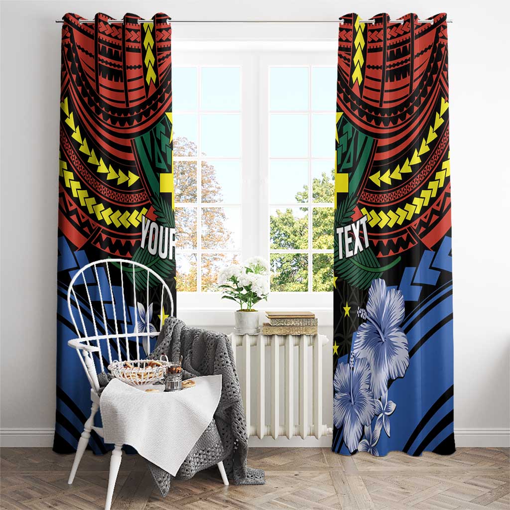 Personalised Vanuatu Tafea Province Window Curtain Unique Tropical Tribal Pattern LT01 - Polynesian Pride