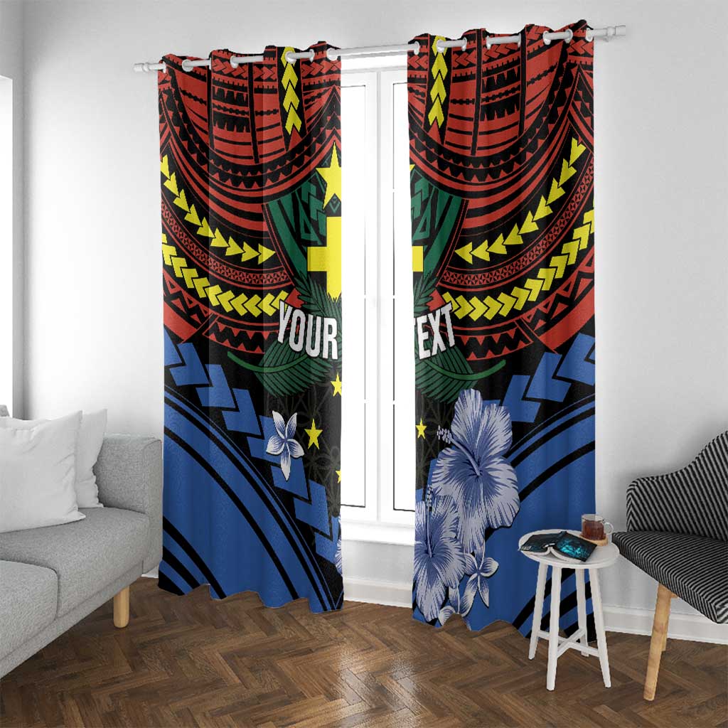 Personalised Vanuatu Tafea Province Window Curtain Unique Tropical Tribal Pattern LT01 With Grommets Colorful - Polynesian Pride