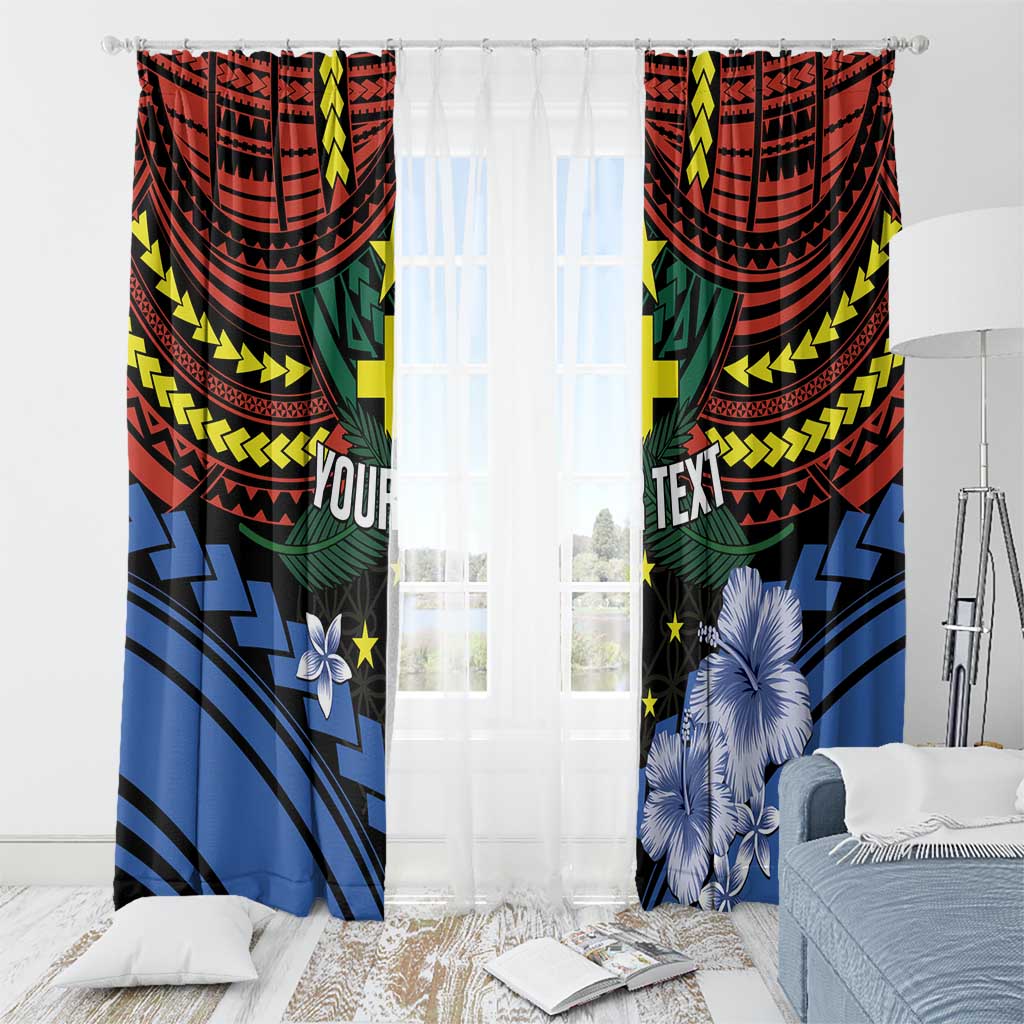 Personalised Vanuatu Tafea Province Window Curtain Unique Tropical Tribal Pattern LT01 - Polynesian Pride