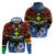 Personalised Vanuatu Tafea Province Zip Hoodie Unique Tropical Tribal Pattern