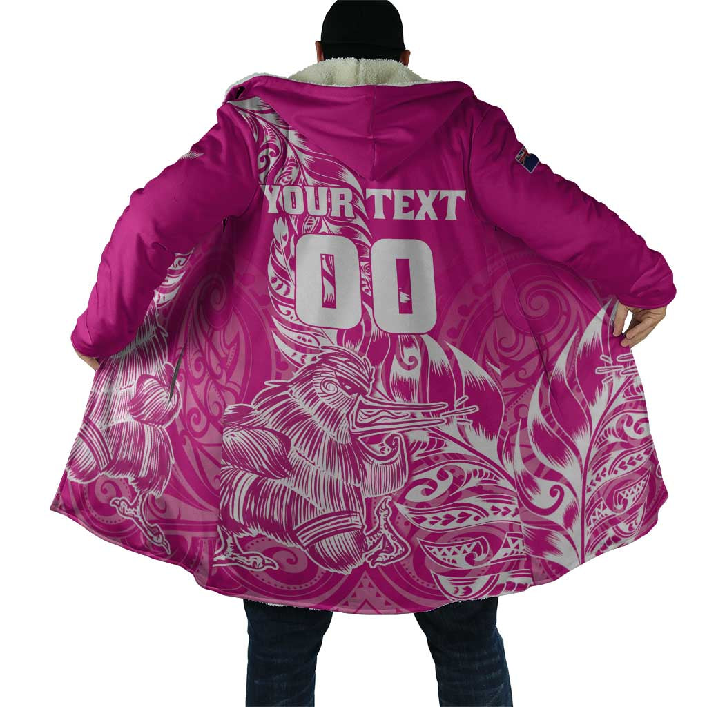 Custom New Zealand Rugby Silver Fern Cloak Aotearoa Kiwi Maori Pink Version - Polynesian Pride