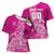 Custom New Zealand Rugby Silver Fern Cross Shoulder Shirt Aotearoa Kiwi Maori Pink Version - Polynesian Pride