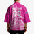 Custom New Zealand Rugby Silver Fern Kimono Aotearoa Kiwi Maori Pink Version - Polynesian Pride