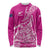 Custom New Zealand Rugby Silver Fern Long Sleeve Shirt Aotearoa Kiwi Maori Pink Version - Polynesian Pride