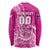 Custom New Zealand Rugby Silver Fern Long Sleeve Shirt Aotearoa Kiwi Maori Pink Version - Polynesian Pride