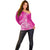 Custom New Zealand Rugby Silver Fern Off Shoulder Sweater Aotearoa Kiwi Maori Pink Version - Polynesian Pride