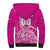 Custom New Zealand Rugby Silver Fern Sherpa Hoodie Aotearoa Kiwi Maori Pink Version - Polynesian Pride