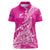 Custom New Zealand Rugby Silver Fern Women Polo Shirt Aotearoa Kiwi Maori Pink Version - Polynesian Pride