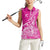 Custom New Zealand Rugby Silver Fern Women Sleeveless Polo Shirt Aotearoa Kiwi Maori Pink Version - Polynesian Pride
