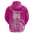 Custom New Zealand Rugby Silver Fern Zip Hoodie Aotearoa Kiwi Maori Pink Version - Polynesian Pride