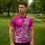 Custom New Zealand Rugby Silver Fern Zipper Polo Shirt Aotearoa Kiwi Maori Pink Version - Polynesian Pride
