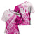 Custom New Zealand Rugby Silver Fern Cross Shoulder Shirt Aotearoa Maori Pink Version - Polynesian Pride