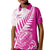 Custom New Zealand Rugby Silver Fern Kid Polo Shirt Aotearoa Maori Pink Version - Polynesian Pride