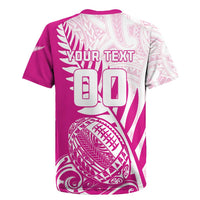 Custom New Zealand Rugby Silver Fern Rugby Jersey Aotearoa Maori Pink Version - Polynesian Pride