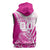 Custom New Zealand Rugby Silver Fern Sleeveless Hoodie Aotearoa Maori Pink Version - Polynesian Pride