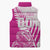 Custom New Zealand Rugby Silver Fern Sleeveless Puffer Jacket Aotearoa Maori Pink Version - Polynesian Pride