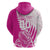 Custom New Zealand Rugby Silver Fern Zip Hoodie Aotearoa Maori Pink Version - Polynesian Pride