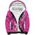 New Zealand Silver Fern Rugby All Pink Sherpa Hoodie Maori Tiki Player With Ta Moko Tribal - Polynesian Pride
