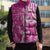 New Zealand Silver Fern Rugby All Pink Sleeveless Puffer Jacket Maori Tiki Player With Ta Moko Tribal - Polynesian Pride