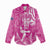 New Zealand Silver Fern Rugby All Pink Women Casual Shirt Maori Tiki Player With Ta Moko Tribal - Polynesian Pride