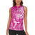 New Zealand Silver Fern Rugby All Pink Women Sleeveless Polo Shirt Maori Tiki Player With Ta Moko Tribal - Polynesian Pride