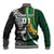 Custom New Zealand and South Africa Rugby Baseball Jacket Silver Fern Protea Pattern World Cup 2023 LT01 - Polynesian Pride