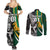 Custom New Zealand and South Africa Rugby Couples Matching Summer Maxi Dress and Long Sleeve Button Shirt Silver Fern Protea Pattern World Cup 2023 LT01 - Polynesian Pride