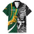 Custom New Zealand and South Africa Rugby Family Matching Long Sleeve Bodycon Dress and Hawaiian Shirt Silver Fern Protea Pattern World Cup 2023 LT01 Dad's Shirt - Short Sleeve Art - Polynesian Pride