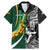 Custom New Zealand and South Africa Rugby Family Matching Mermaid Dress and Hawaiian Shirt Silver Fern Protea Pattern World Cup 2023 LT01 Dad's Shirt - Short Sleeve Art - Polynesian Pride