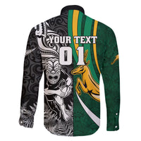 Custom New Zealand and South Africa Rugby Family Matching Summer Maxi Dress and Hawaiian Shirt Silver Fern Protea Pattern World Cup 2023 LT01 - Polynesian Pride