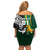 Custom New Zealand and South Africa Rugby Off Shoulder Short Dress Silver Fern Protea Pattern World Cup 2023 LT01 - Polynesian Pride