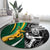 New Zealand and South Africa Rugby Round Carpet Silver Fern Protea Pattern World Cup 2023 LT01 - Polynesian Pride