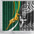 New Zealand and South Africa Rugby Shower Curtain Silver Fern Protea Pattern World Cup 2023 LT01 - Polynesian Pride