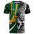 Custom New Zealand and South Africa Rugby T Shirt Silver Fern Protea Pattern World Cup 2023 LT01 Art - Polynesian Pride