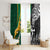 New Zealand and South Africa Rugby Window Curtain Silver Fern Protea Pattern World Cup 2023 LT01 - Polynesian Pride