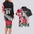 Custom New Zealand and England Rugby Couples Matching Long Sleeve Bodycon Dress and Hawaiian Shirt Silver Fern With Red Rose World Cup 2023 LT01 - Polynesian Pride