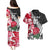 Custom New Zealand and England Rugby Couples Matching Puletasi Dress and Hawaiian Shirt Silver Fern With Red Rose World Cup 2023 LT01 - Polynesian Pride