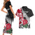 Custom New Zealand and England Rugby Couples Matching Short Sleeve Bodycon Dress and Hawaiian Shirt Silver Fern With Red Rose World Cup 2023 LT01 - Polynesian Pride