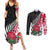 Custom New Zealand and England Rugby Couples Matching Summer Maxi Dress and Long Sleeve Button Shirt Silver Fern With Red Rose World Cup 2023 LT01 Art - Polynesian Pride