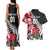 Custom New Zealand and England Rugby Couples Matching Tank Maxi Dress and Hawaiian Shirt Silver Fern With Red Rose World Cup 2023 LT01 - Polynesian Pride