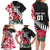 Custom New Zealand and England Rugby Family Matching Long Sleeve Bodycon Dress and Hawaiian Shirt Silver Fern With Red Rose World Cup 2023 LT01 - Polynesian Pride