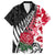 Custom New Zealand and England Rugby Family Matching Long Sleeve Bodycon Dress and Hawaiian Shirt Silver Fern With Red Rose World Cup 2023 LT01 Dad's Shirt - Short Sleeve Art - Polynesian Pride