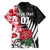 Custom New Zealand and England Rugby Family Matching Long Sleeve Bodycon Dress and Hawaiian Shirt Silver Fern With Red Rose World Cup 2023 LT01 - Polynesian Pride